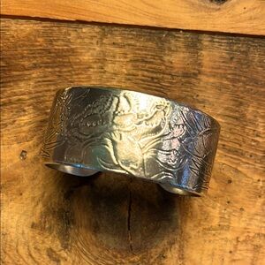 Silver Floral Engraved Bracelet